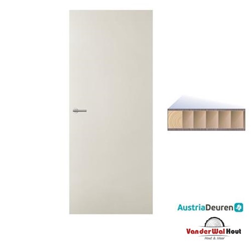 Honingraat boarddeur 73×231,5cm stomp wit