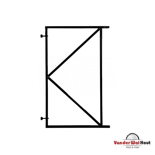 Stalen poortframe H.155 x Br.100cm Zwart