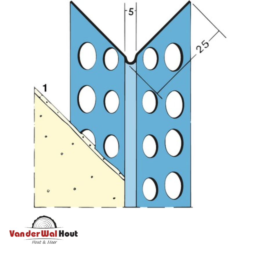 Stucprofiel 1030D 3.00mtr. verzinkt