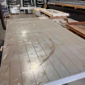 Hardhouten enkele dichte deur Prestige, linksdraaiend, 109 x 221 cm, grijs gegrond.